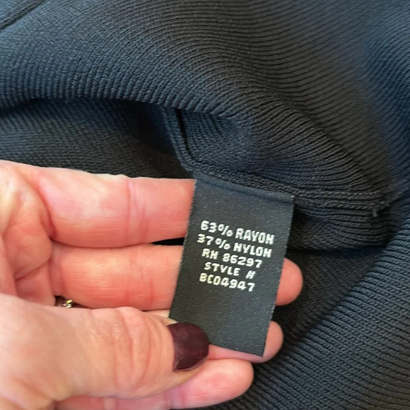 BCBGMaxAzria Cardigan Twee Black Blue Size Large - Picture 7 of 7